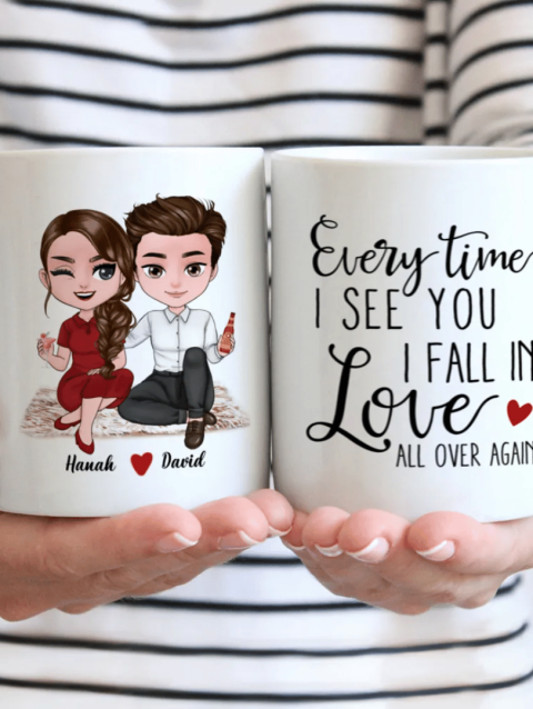 Personalized Couple Mugs | Photo Mug White